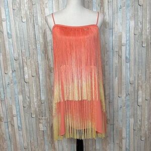 Show Me Your Mumu x Jamie Kidd Rhythm Mini Dress in Sunset Fringe